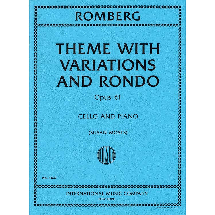 Theme and Variations with Rondo, op. 61, ce/pn; Bernard Romberg (International Music)