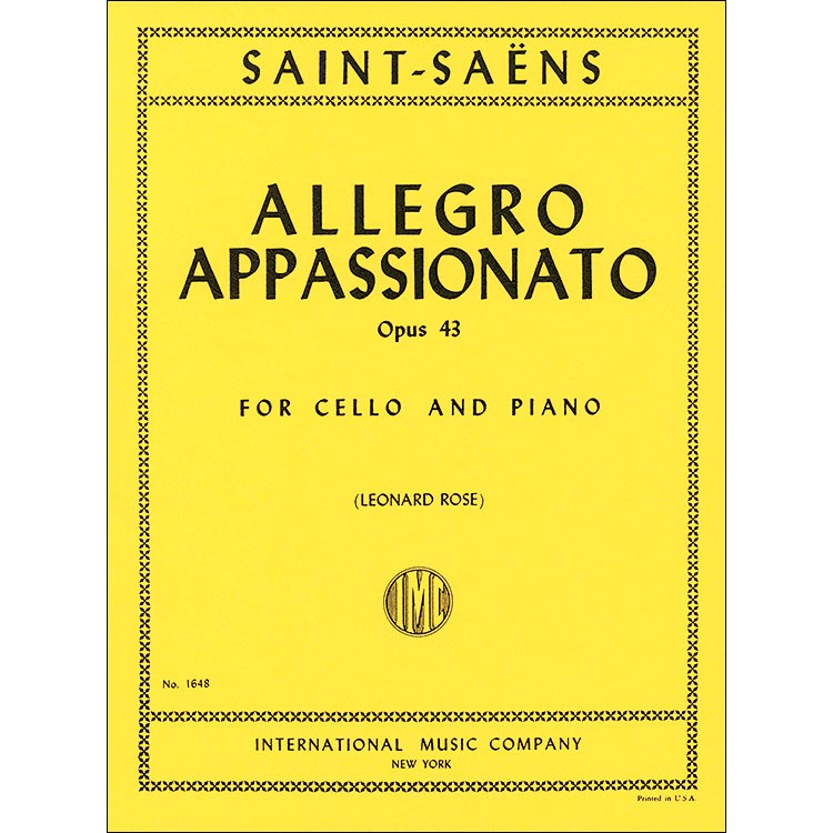 Allegro Appassionato, op. 43, cello and piano (Rose); Camille Saint-Saens
