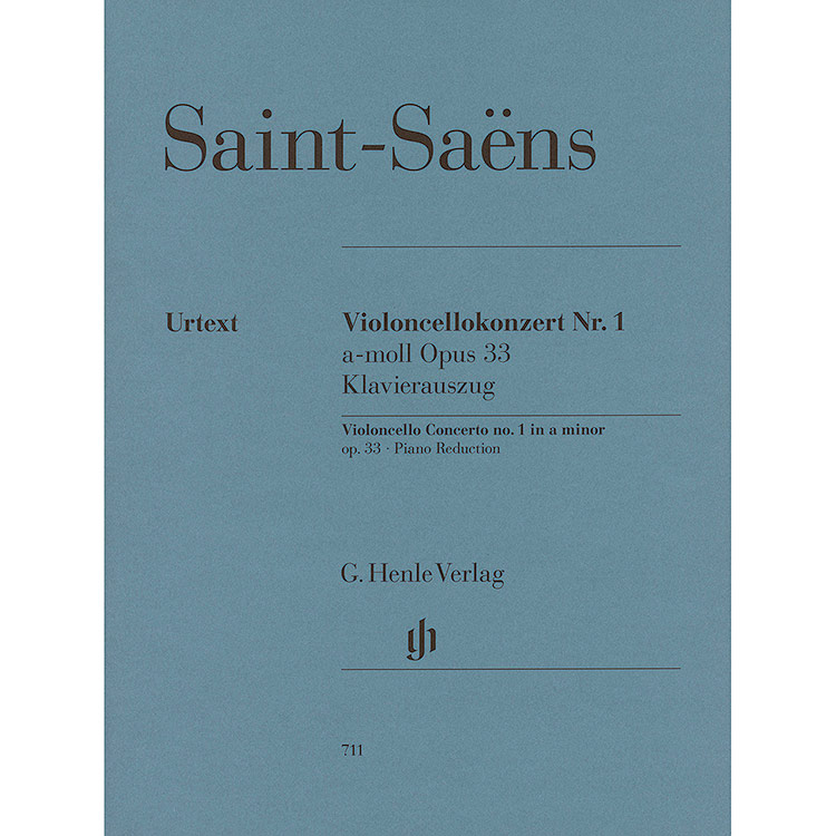 Concerto No. 1 in A Minor, Op.33 (urtext) for cello and piano by Camille Saint-Saens