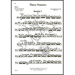 Three Sonatas, cello and piano; Alessandro Scarlatti (G. Schirmer)