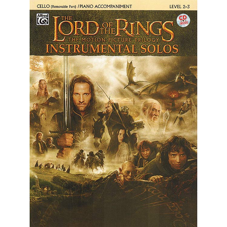 Lord of the Rings, trilogy, book/CD, cello; Howard Shore (Alfred Publishing)