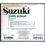 Suzuki Cello School, Volume 6 CD - Revised Edition