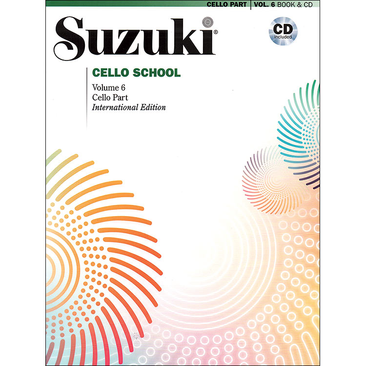 Suzuki Cello School, Volume 6, Book with CD - International Edition