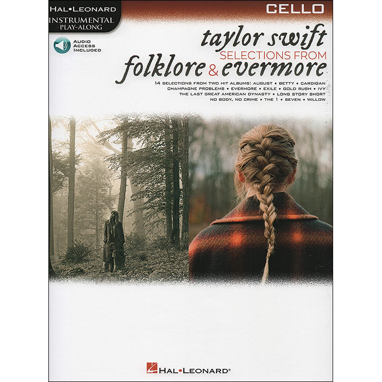 Taylor Swift: Selections from Folklore & Evermore for Cello with Online Audio (Hal Leonard)
