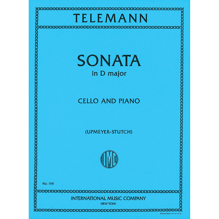 Sonata in D Major, TWV 41: D6 for cello and piano; Georg Philipp Telemann