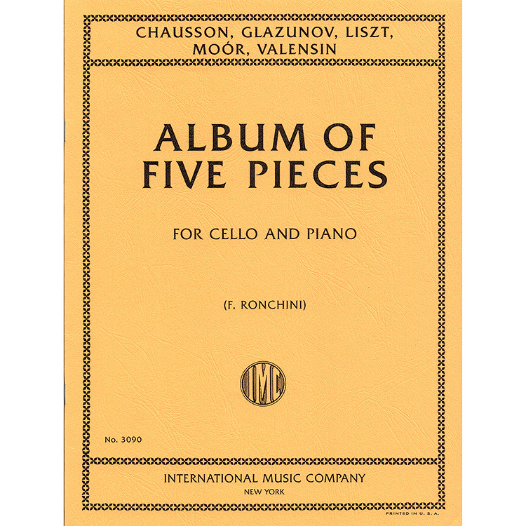 Album of Five Pieces for Cello & Piano; Various (Int)
