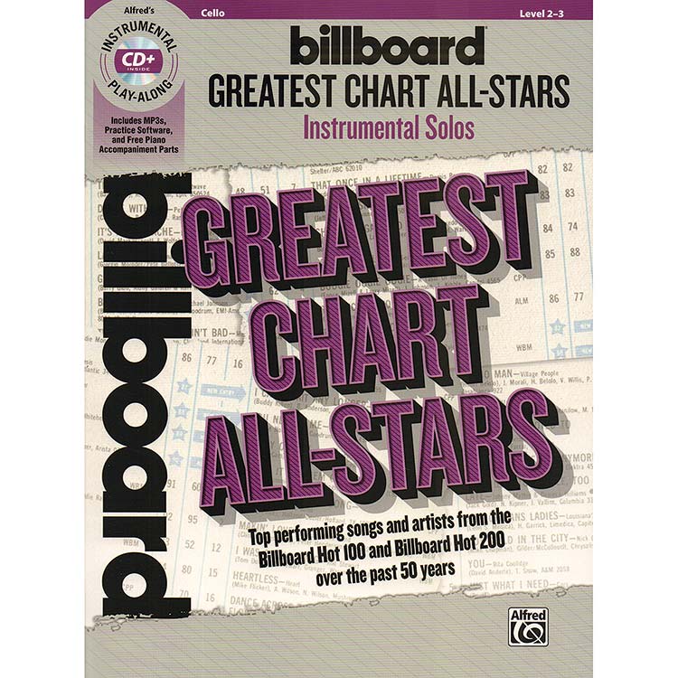 Billboard Greatest Chart All-Stars for cello, book with accompaniment CD (Alfred Music Publishing)