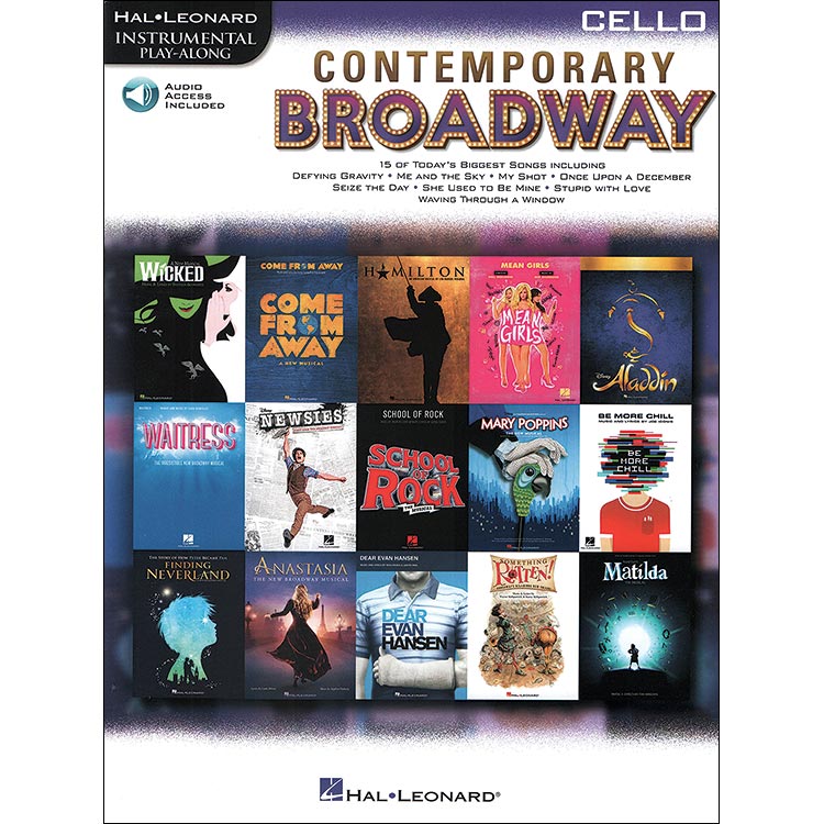 Contemporary Broadway for cello with online audio access (Hal Leonard)