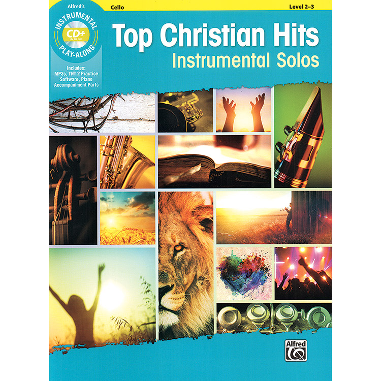 Top Christian Hits, Instrumental Solos, for Cello, book with Play-Along CD; Various (Alfred)