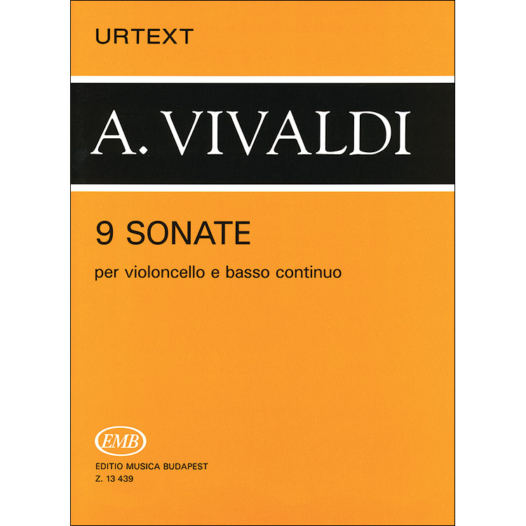 Nine Sonatas for cello and basso continuo (Pejtsik); Antonio Vivaldi