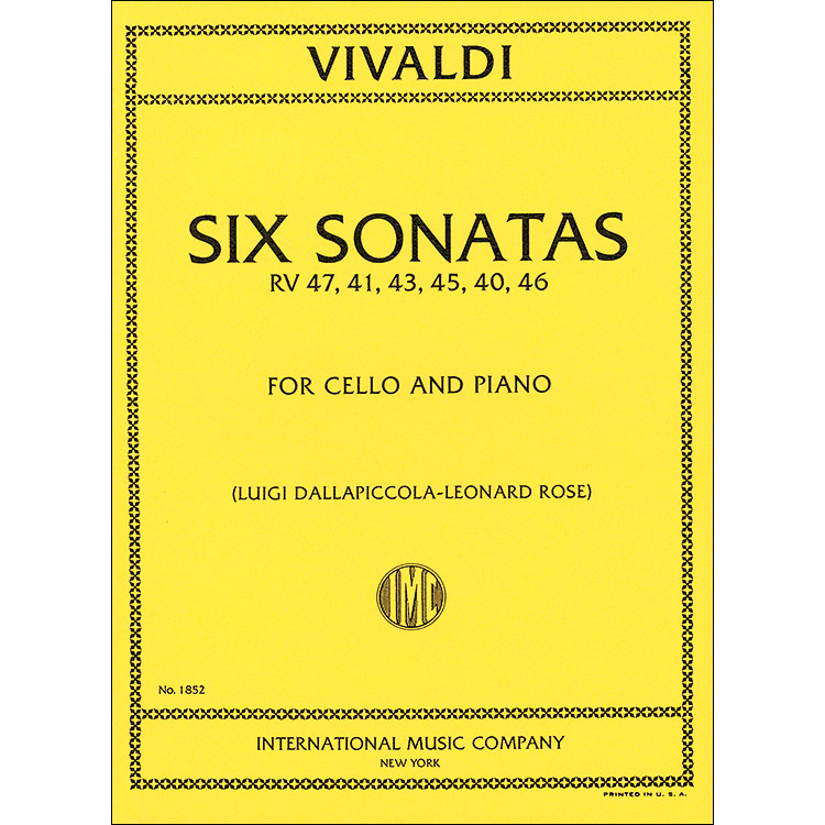 Six Sonatas for cello and piano (Dallapiccola/Rose); Antonio Vivaldi