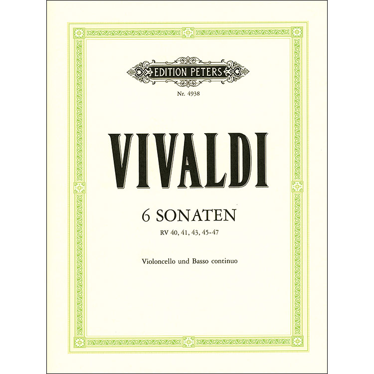 Six Sonatas for cello and basso continuo (Hellmann); Antonio Vivaldi