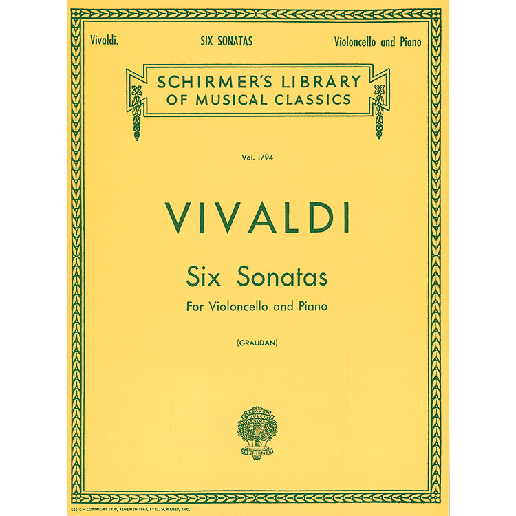 Six Sonatas for cello and piano (Graudan); Antonio Vivaldi