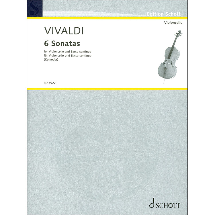 Six Sonatas for cello and piano (Kolneder); Antonio Vivaldi