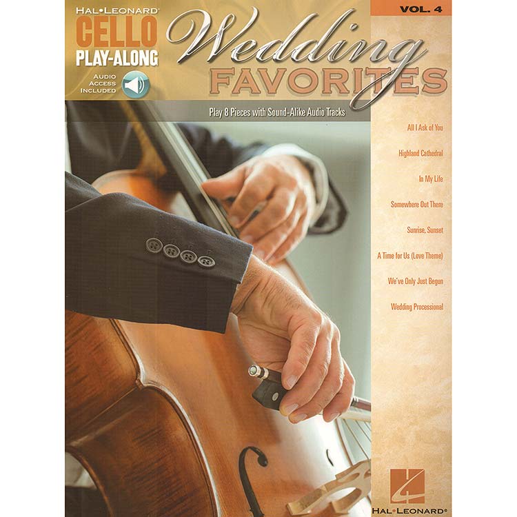 Wedding Favorites for cello, with chords and online audio access: Various (Hal Leonard)