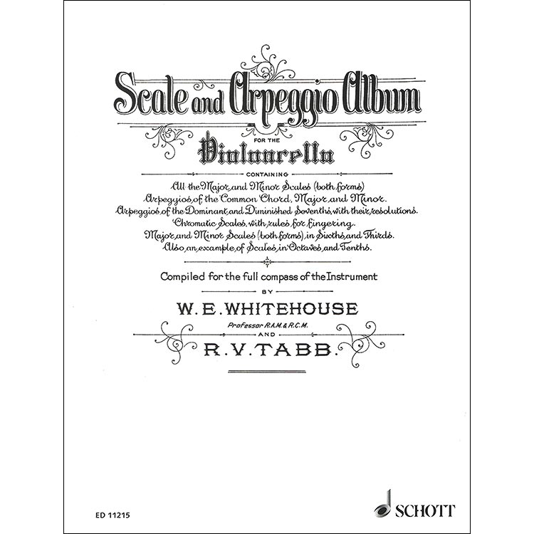 Scale and Arpeggio Album, Cello; Whitehouse/Tabb (Schott Editions)