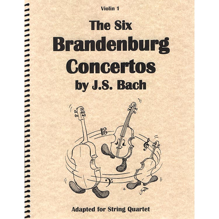 Six Brandenburg Concertos for string quartet (parts); Johann Sebastian Bach