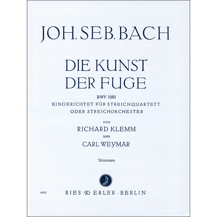 Art of the Fugue, String Quartet; Johann Sebastian Bach (R&E)