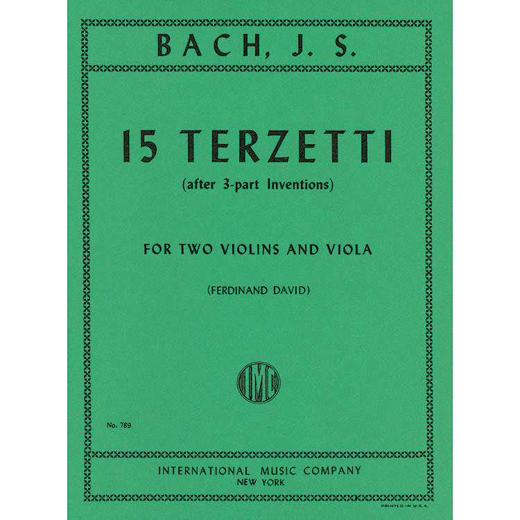 15 Three-Part Inventions, BWV 787-801 for two violins and cello; Johann Sebastian Bach