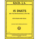 15 Two-Part Inventions, S. 772-786, violin and viola, with separate parts (Iwata/David); Johann Sebastian Bach (International)