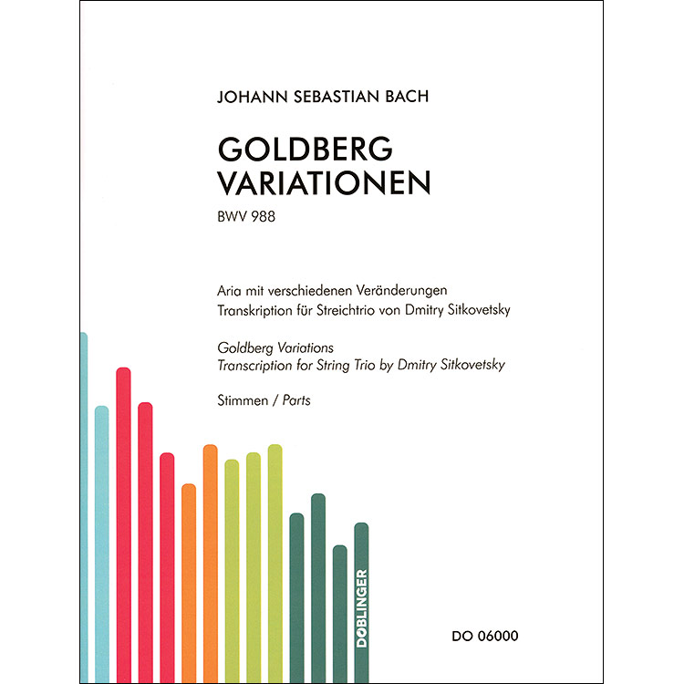 Goldberg Variations, BWV 988 for violin, viola, and cello (parts); Johann Sebastian Bach