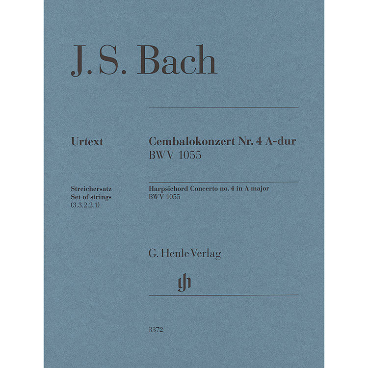 Harpsichord Concerto No. 4 in A Major, BWV 1055 - set of string parts; Johann Sebastian Bach
