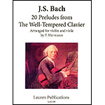 Twenty Preludes for violin & viola; Johann Sebastian Bach (Lauren Publications)
