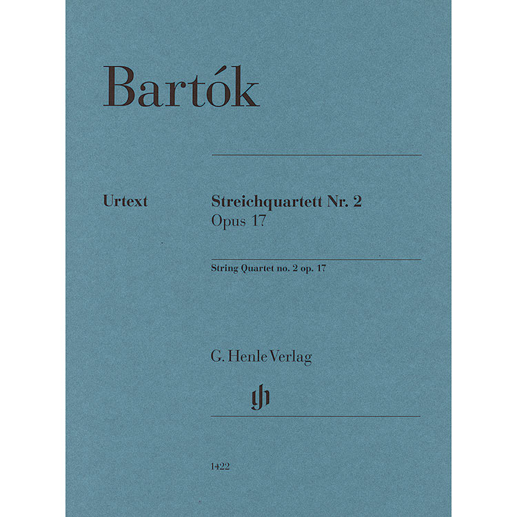 String Quartet No. 2, Op.17 (Sz. 67) (urtext, parts); Bela Bartok