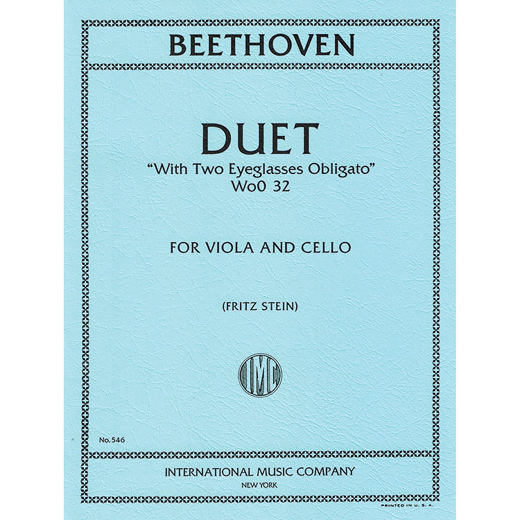 Duet with 2 Eyeglasses Obligato (viola/cello); Beethoven (Int)