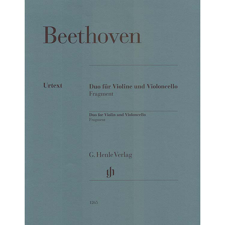Duo for violin and cello (fragment); Ludwig van Beethoven (G. Henle Verlag)