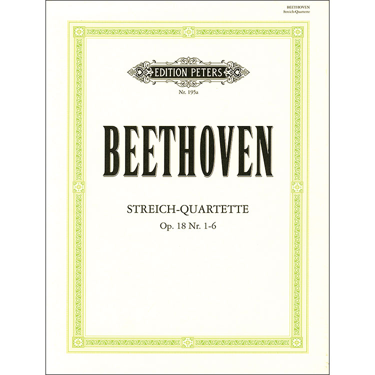 String Quartets, Volume 1 (Nos. 1-6, Op.18) parts; Ludwig van Beethoven
