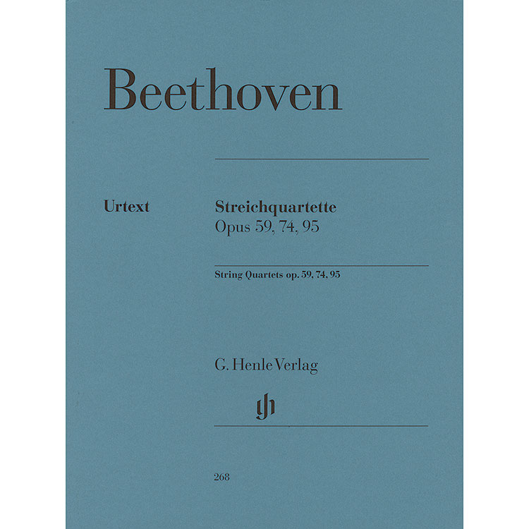 String Quartets Nos. 7-11, opp. 59,74,95 (urtext, parts); Ludwig van Beethoven