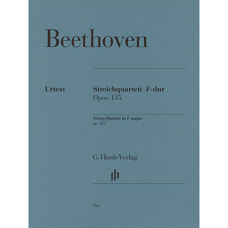 String Quartet in F Major, op. 135 (urtext) parts; Ludwig van Beethoven