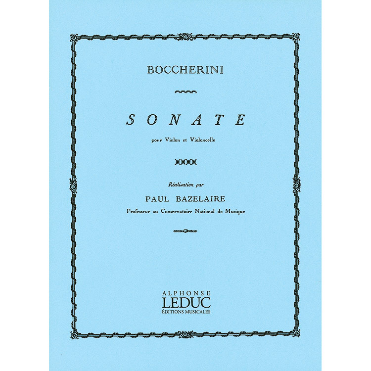 Sonata for violin and cello; Luigi Boccherini (Alphonse Leduc)