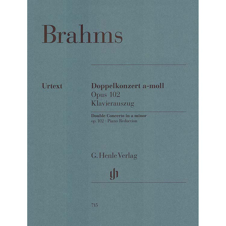 Double Concerto in A minor, opus 102, for violin and cello with piano (urtext); Johannes Brahms (G. Henle Verlag)