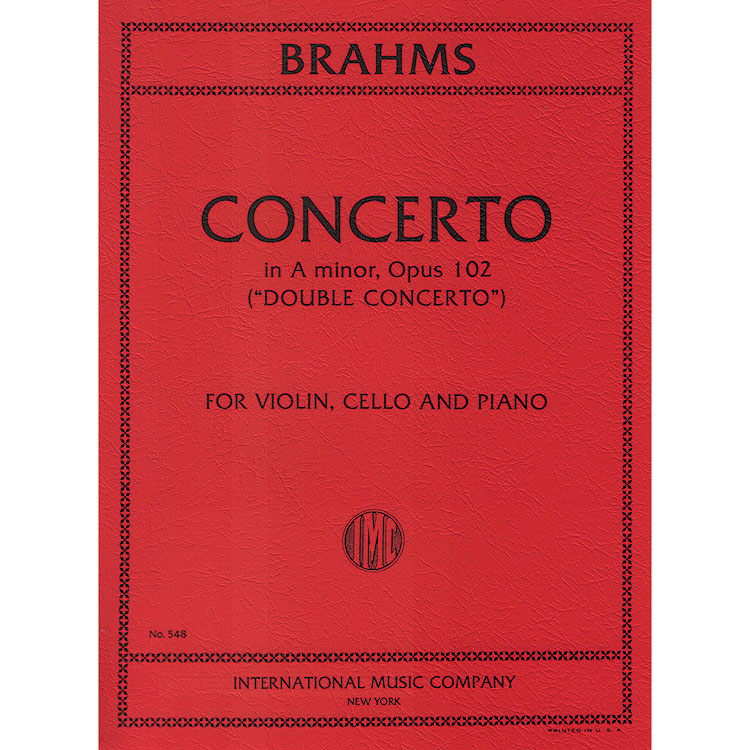 Double Concerto in A Minor, op. 102, violin/cello/piano; Johannes Brahms (Int)