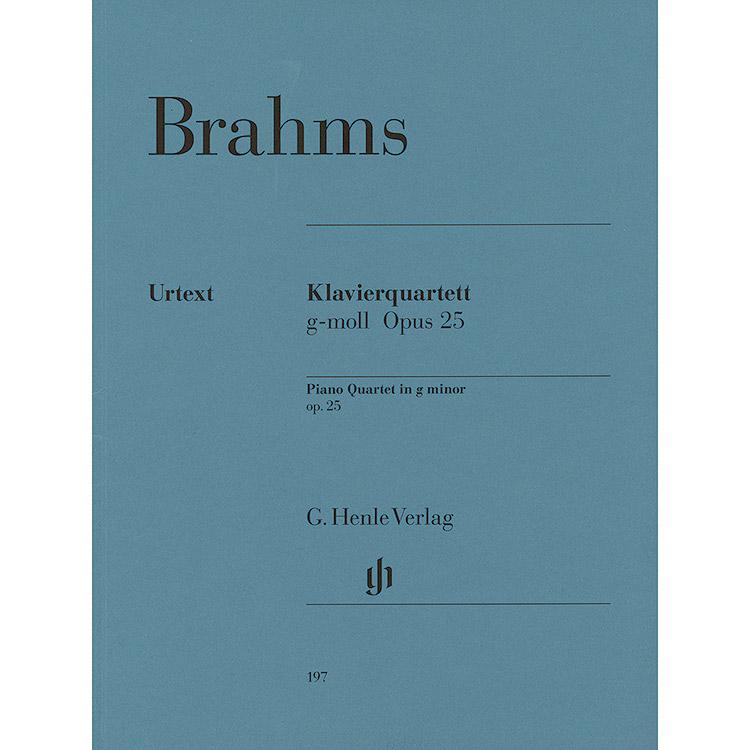 Piano Quartet in G Minor, op. 25 (urtext); Johannes Brahms (G. Henle Verlag)