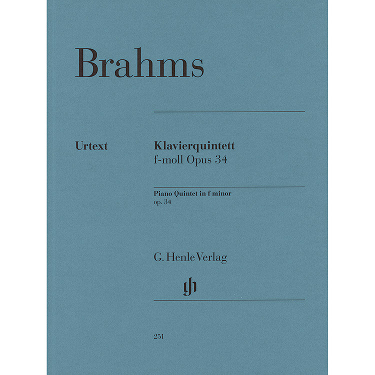 Piano Quintet in F Minor, op. 34; Johannes Brahms (G. Henle Verlag)