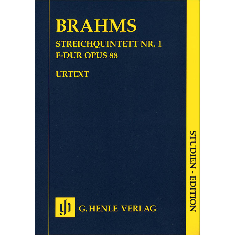 String Quintet No. 1 in F Major, Op. 88 (Study Score); Brahms (Henle)