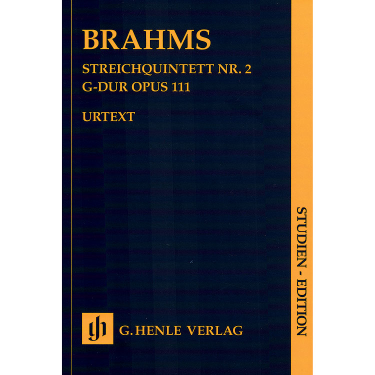 String Quintet No. 2 in G Major, Op. 111 (Study Score); Brahms (Henle)