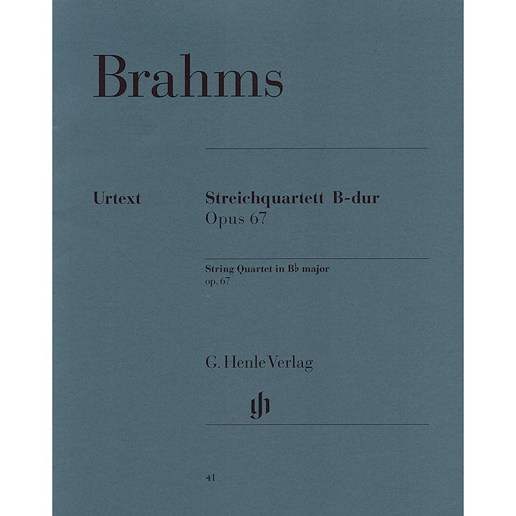 String Quartet in Bb Major, op. 67; Brahms (Hen)