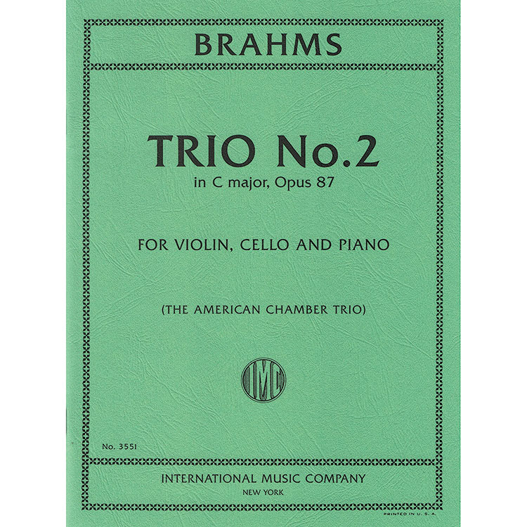 Piano Trio no. 2 in C Major, op. 87; Johannes Brahms (International)
