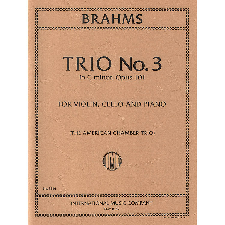 Piano Trio no. 3 in C Minor, op.101; Johannes Brahms (International)