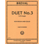 Duet no. 3 in D Major, violin/cello; Breval (Int)