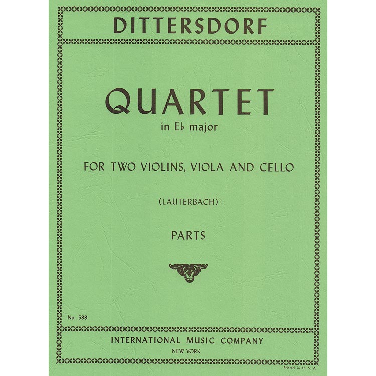 String Quartet in Eb Major; Carl Ditters von Dittersdorf (International)