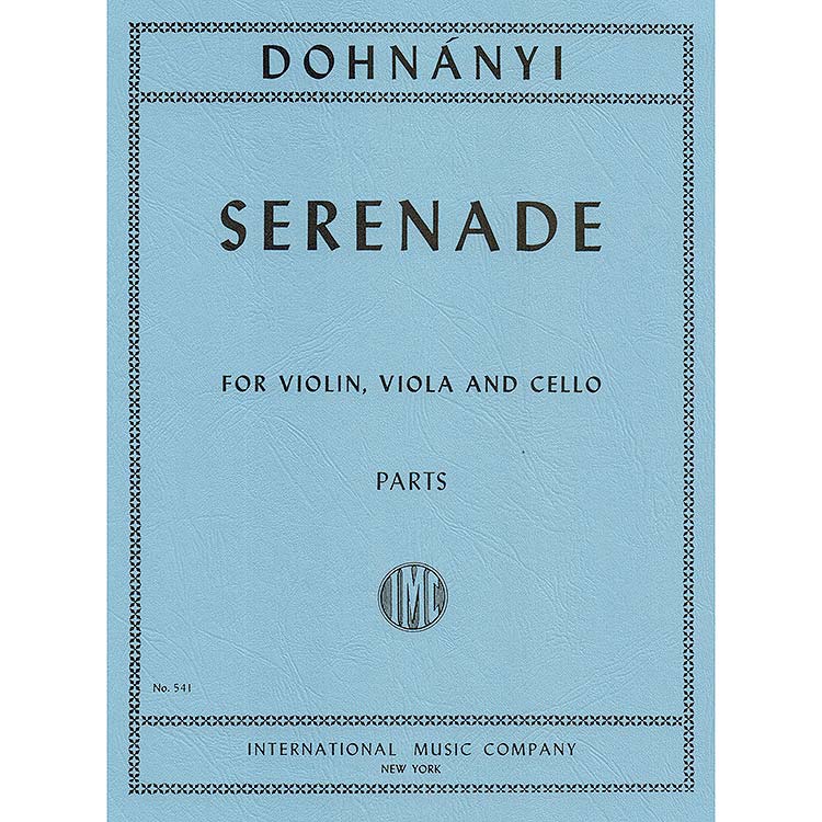 Serenade in C Major, op.10, string trio; Erno von Dohnanyi (International)