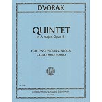 Piano Quintet no. 2, op. 81 in A Major; Antonin Dvorak (International Music)