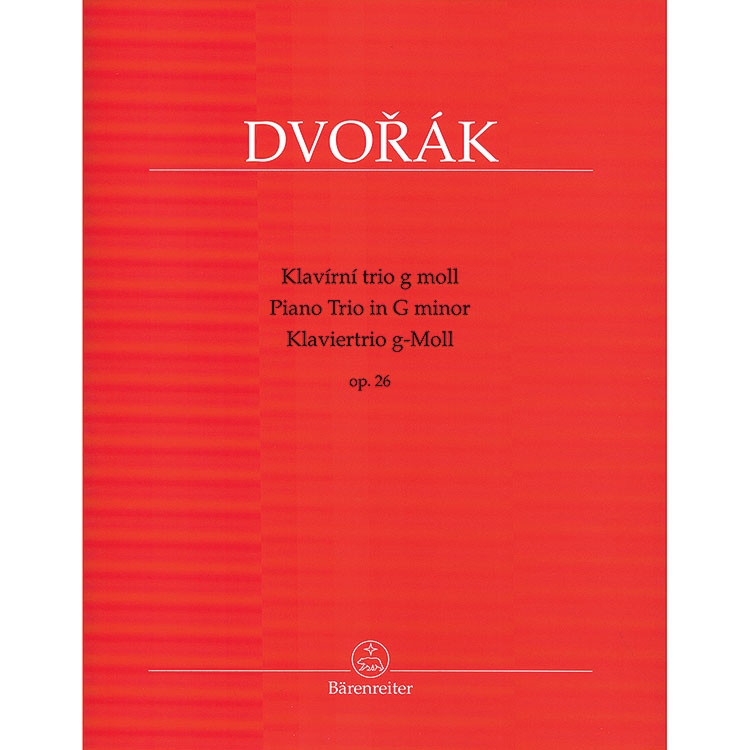 Piano Trio in G Minor, op. 26 (urtext); Antonin Dvorak (Barenreiter Verlag)