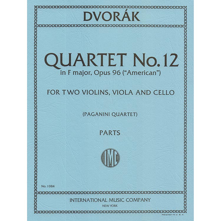 String Quartet op. 96 in F Major'American'; Antonin Dvorak (International)