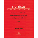 String Quartet no. 10 in E-flat Major (urtext), parts; Antonin Dvorak (Barenreiter Verlag)